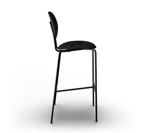 Sibast Furniture Piet Hein Bar Chair SH: 75 cm Black - Black Oak