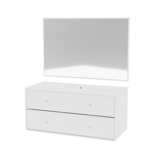 Montana Bathroom Type 3 - 101 New White / Black Grains Table Top