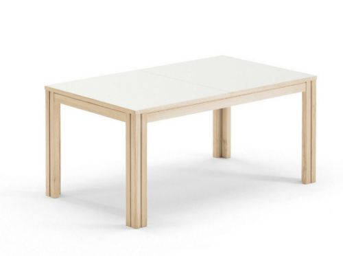 Skovby SM23 Spisebord inkl. 3 Tillægsplader 90x150 cm - Hvidolieret Eg/Hvid Laminat