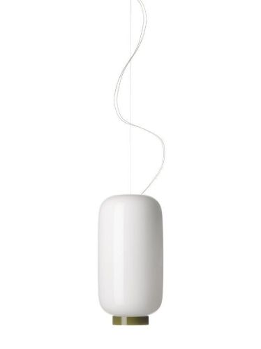 Foscarini Chouchin 2 Reverse Pendel LED H: 43 cm - Hvid/Grøn