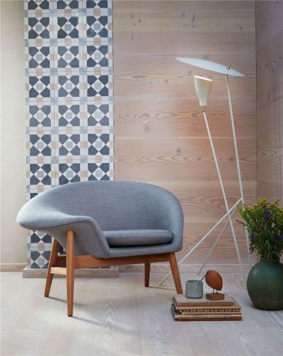 Warm Nordic Fried Egg Loungestol Venstre SH: 40 cm - Grey Melange