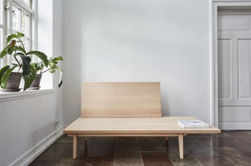 Duus & Møller Nordic Silence Sofa Inkl Hyndesæt 2 Pers. B: 172 - Massiv eg/801 Kvadrat
