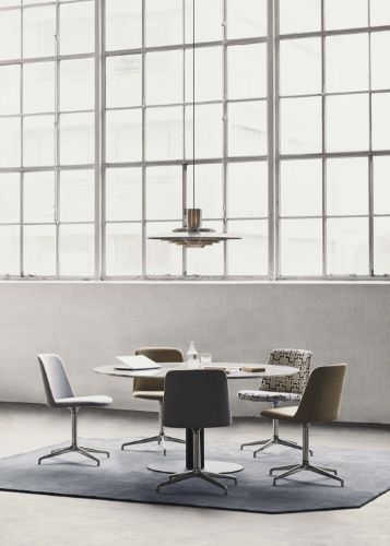 &Tradition In Between SK20 Dining Table Ø: 150 cm - Bianco Carrara Marble/Bronzed