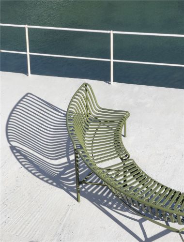 HAY Palissade Park Dining Bench In / Add On / 1 pcs. L: 159 cm - Olive