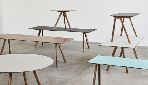 HAY CPH 20 Round Table Ø: 120 cm - Lacquered Solid Walnut/Lacquered Walnut Veneer