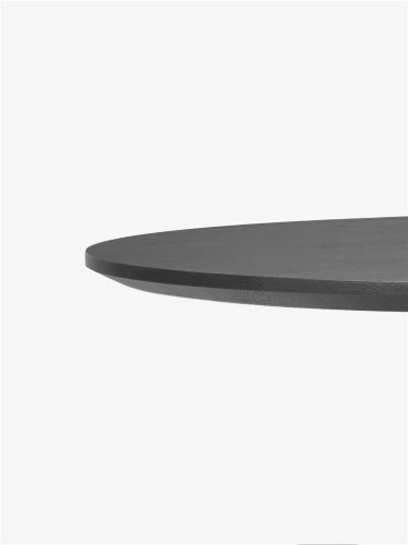 &Tradition In Between SK12 Dining Table Ø: 120 cm - Black Lacquered Oak/Black Base