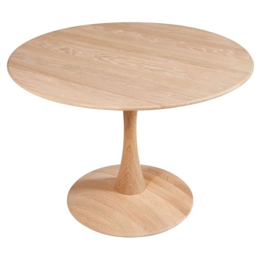 Snedkergaarden Nanna Ditzel Trisse Sofabord ND 112 Ø: 75 cm - Hvidolieret Eg