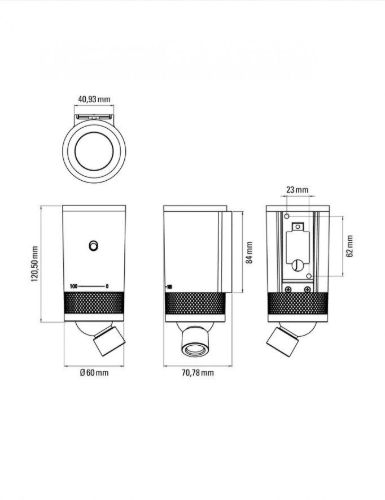 DCW Editions Vision 20/20 Omni Væglampe med Afbryder H: 12 cm - Sort
