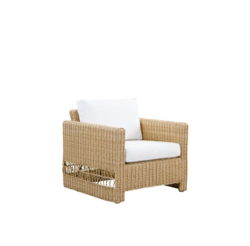 Sika-Design Georgia Garden Carrie Lounge Chair SH: 44 cm - ALU Natur/CY101 White