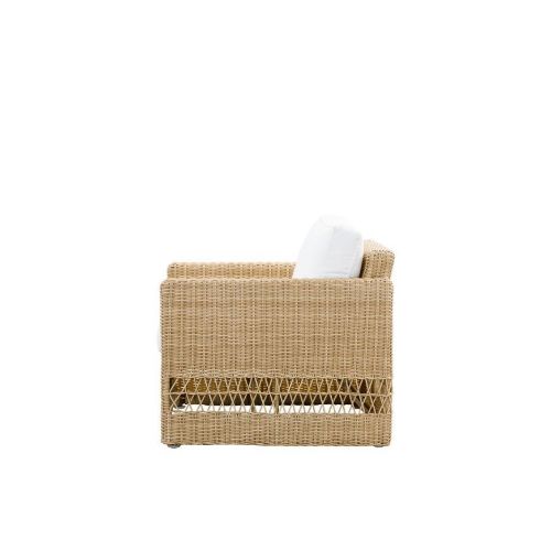 Sika-Design Georgia Garden Carrie Lounge Chair SH: 44 cm - ALU Natur/CY101 White