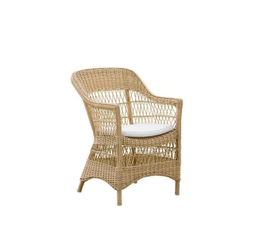 Sika-Design Georgia Garden Charlot Havestol SH: 46 cm - ALU Natur/CY101 White