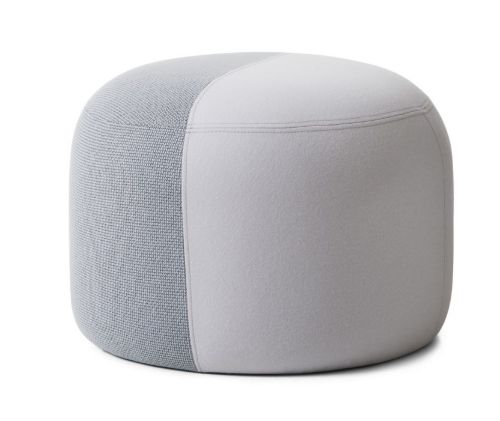 Warm Nordic Dainty Pouf Ø: 55 cm - Minty Grey/Cloudy White