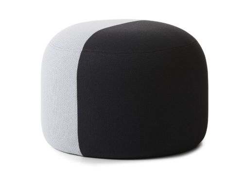 Warm Nordic Dainty Pouf Ø: 55 cm - Soft Grey/Coral Black
