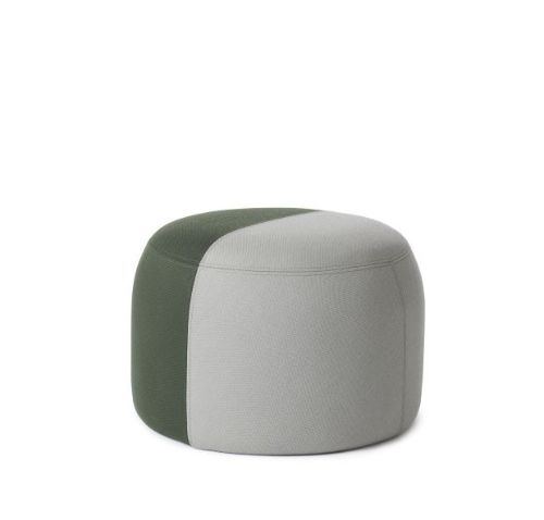 Warm Nordic Dainty Pouf Ø: 55 cm - Warm Grey/Forest Green