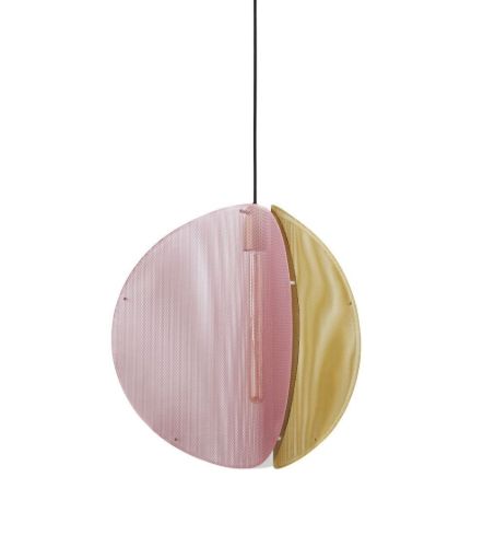 Please Wait To Be Seated PROXIMA Pendant Ø: 46 cm - Brass/Indien Red/Ash Grey