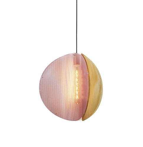 Please Wait To Be Seated PROXIMA Pendant Ø: 46 cm - Brass/Indien Red/Ash Grey