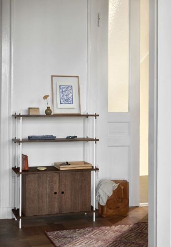 Moebe Shelving System Medium 115x86 cm - Smoked Oak/White