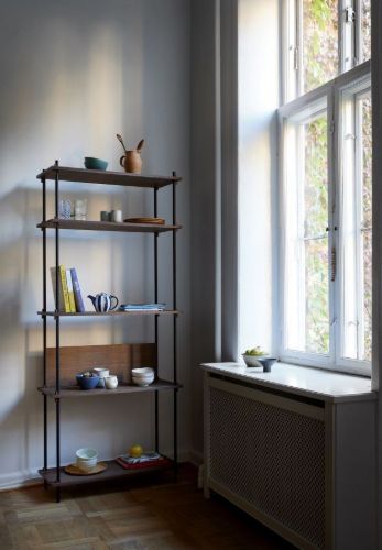 Moebe Shelving System 200x85 cm - Smoked Oak/White