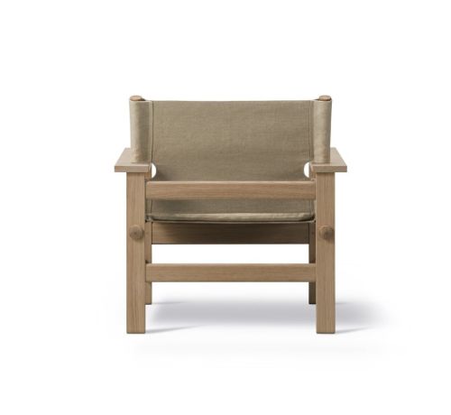 Fredericia Furniture 2031 The Canvas Chair af Børge Mogensen SH: 41,5 cm - Natur Canvas/Lys Olieret Eg