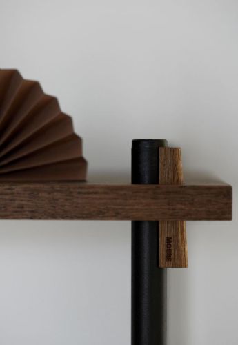 Moebe Shelving System Double 200x162 cm - Smoked Oak/Black