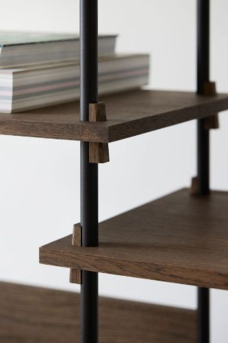 Moebe Shelving System Double 200x162 cm - Smoked Oak/White