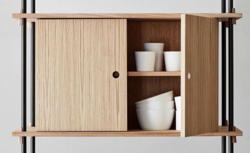 Moebe Shelving System S.65.1.B 65x85 cm - Oak/Black