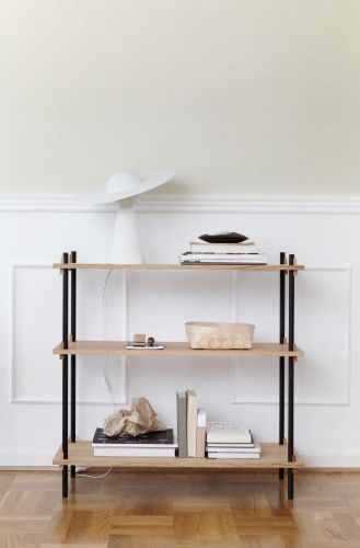 Moebe Shelving System S.65.1.A 65x85 cm - Oak/Black