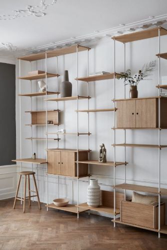 Moebe Shelving System S.65.1.A 65x85 cm - Oak/White