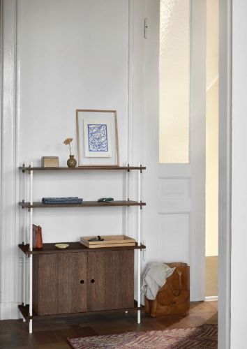 Moebe Shelving System S.65.1.A 65x85 cm - Smoked Oak/White