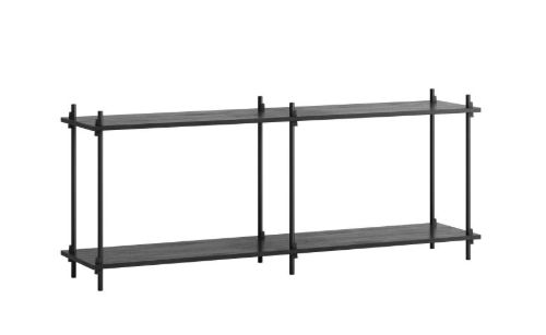 Moebe Shelving System S.65.2.B 65x162 cm - Black