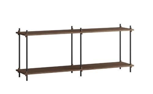 Moebe Shelving System S.65.2.B 65x162 cm - Smoked Oak/Black