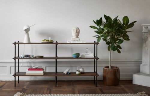 Moebe Shelving System S.65.2.B 65x162 cm - Smoked Oak/Black