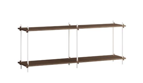 Moebe Shelving System S.65.2.B 65x162 cm - Smoked Oak/White