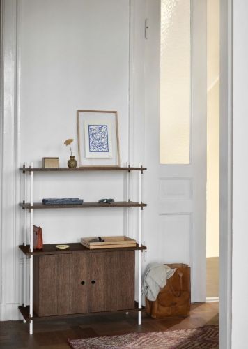 Moebe Shelving System S.65.2.B 65x162 cm - Smoked Oak/White