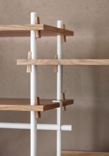 Moebe Shelving System S.65.2.B 65x162 cm - Oak/White