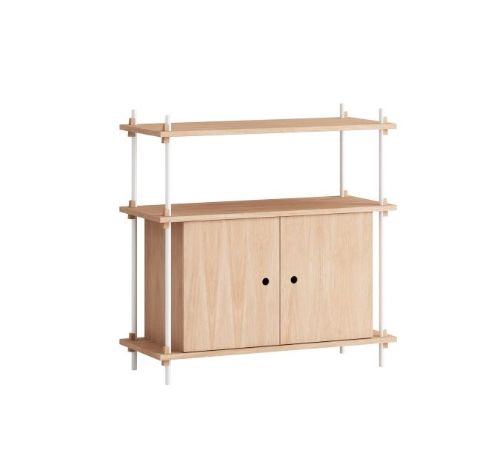 Moebe Shelving System S.85.1.B 85x85 cm - Oak/White