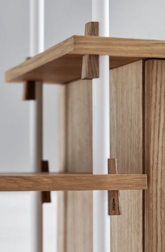 Moebe Shelving System S.85.1.B 85x85 cm - Oak/White