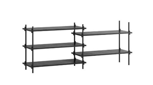 Moebe Shelving System S.65.2.A 65x162 cm - Black