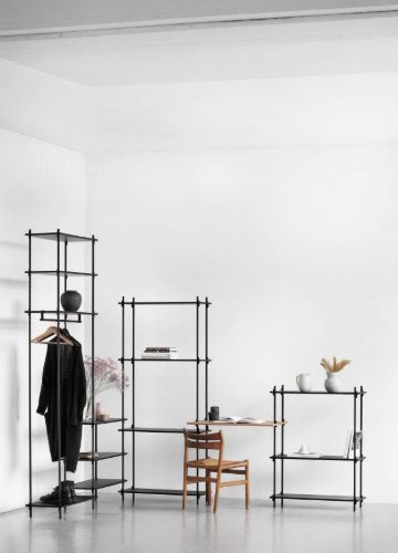 Moebe Shelving System S.65.2.A 65x162 cm - Black