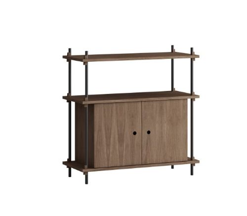 Moebe Shelving System S.85.1.B 85x85 cm - Smoked Oak/Black