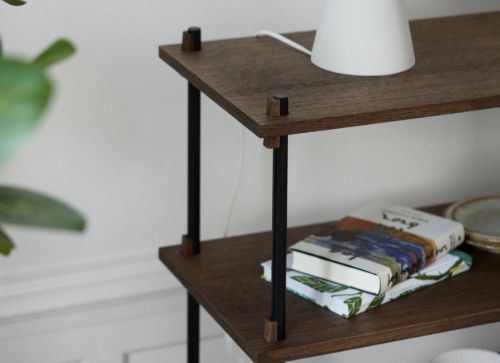 Moebe Shelving System S.85.1.B 85x85 cm - Smoked Oak/Black