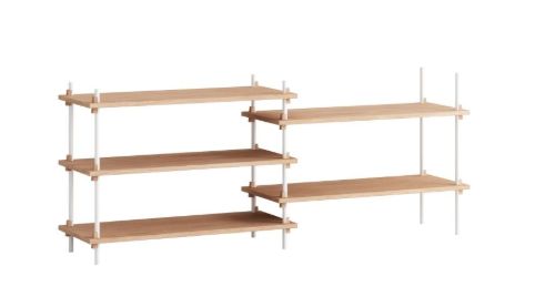 Moebe Shelving System S.65.2.A 65x162 cm - Oak/White