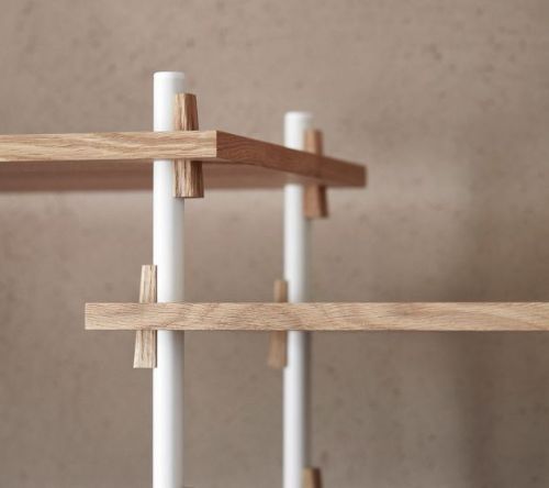 Moebe Shelving System S.65.2.A 65x162 cm - Oak/White