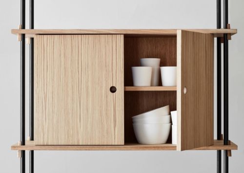 Moebe Shelving System S.200.1.G 200x85 cm - Oak/Black