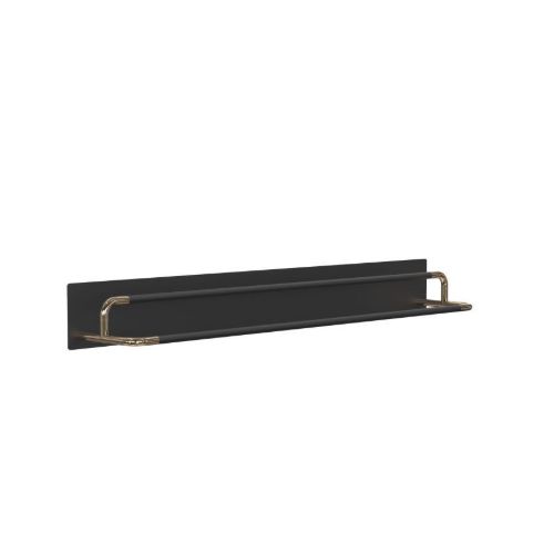 FROST Signatures RADA Skohylde B: 100 cm - Mat Sort/Poleret Guld