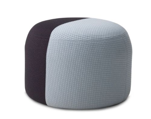 Warm Nordic Dainty Pouf Ø: 55 cm - Light Blue/Eggplant