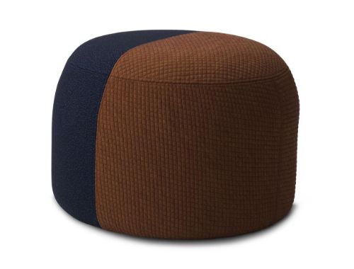 Warm Nordic Dainty Pouf Ø: 55 cm - Rusty/Midnight Blue