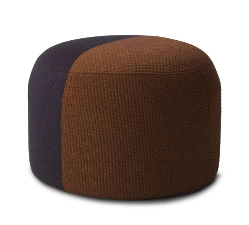 Warm Nordic Dainty Pouf Ø: 55 cm - Rusty/Eggplant
