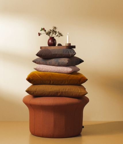 Warm Nordic Grace Pouf Ø: 77 cm - Burnt Orange