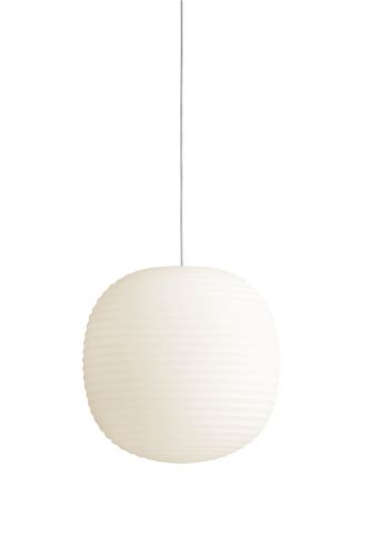 New Works Lantern Pendant Ø: 30 cm - Frosted White Opal Glass